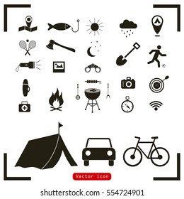 Camping icons