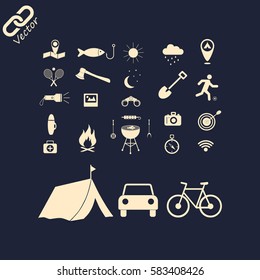 Camping icons