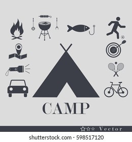 Camping icons