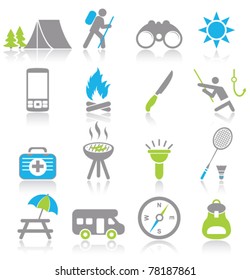 Camping icons