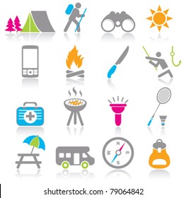 Camping icons