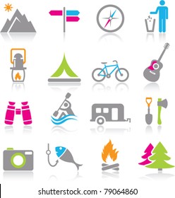 Camping icons