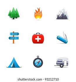 Camping icons