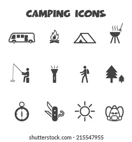 Camping Vector Icons Stock Vector (Royalty Free) 509921152