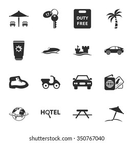 Camping icons set. 
