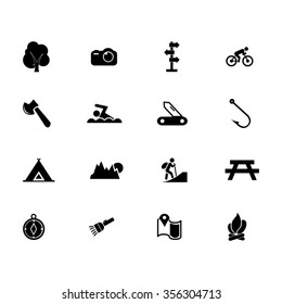 Camping Icons Set.