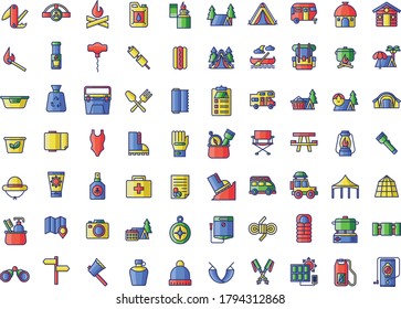 Camping icons set illustration vector design