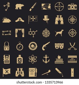 Camping icons set. Simple style of 36 camping vector icons for web for any design