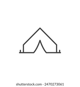 Camping icons. Summer outdoor destination tent symbol. Shelter camp vector. Military night camp tent icon.