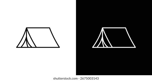 Campingsymbole, Vektorsymbol mit dem besten Strich EPS