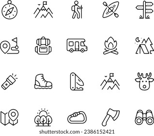 Camping icons vector design camp