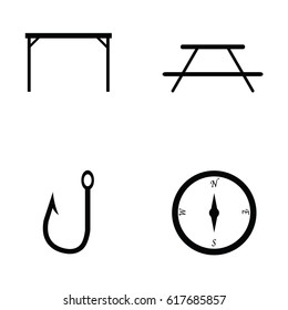Camping icons Vector illustration