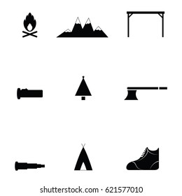 Camping icons Vector illustration