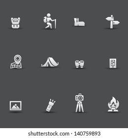 Camping icons,vector