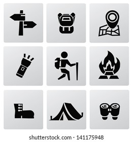 Camping icons,vector