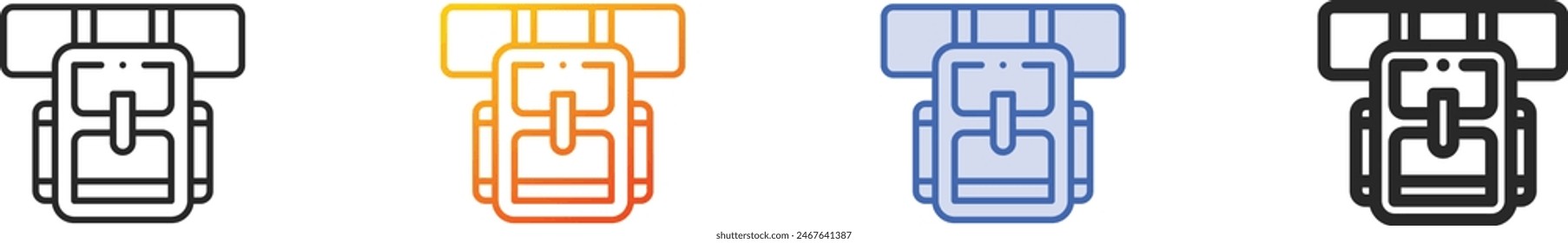 camping icon.Thin Linear, Gradient, Blue Stroke and bold Style Design Isolated On White Background