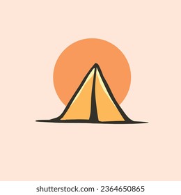 camping illustration artwork simple design