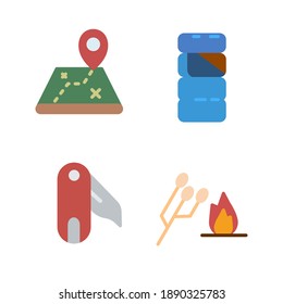 Camping illustration set with a flat style vector great for business VOL. 3