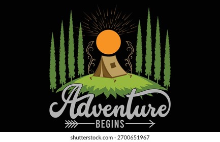 Camping illustration  Vector Art design