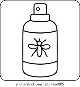 Camping Insect Spray Line Página de Arte