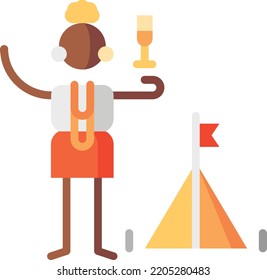 camping isolated design element stock illustration. Vector on a white background