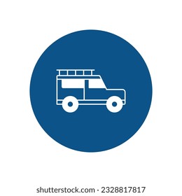 Camping jeep Vector Icon with trendy background colors that can easily edit or modify


