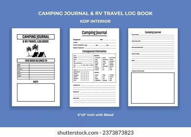 Camping Journal y RV Travel Log Book KDP Interior