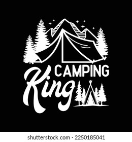 Camping king svg t shirt art