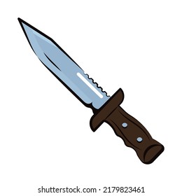 camping knife icon on white background