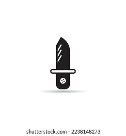 camping knife icon on white background
