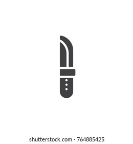 Camping knife icon vector, filled flat sign, solid pictogram isolated on white. Symbol, logo illustration