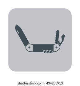 Camping knife icon. Vector illustration