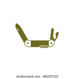 Camping knife icon. Vector illustration
