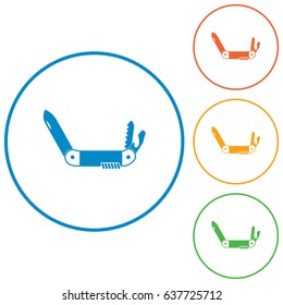Camping knife icon. Vector illustration

