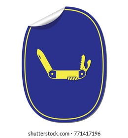 Camping knife icon. Vector illustration