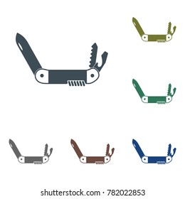 Camping knife icon. Vector illustration

