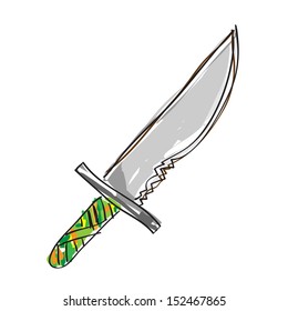 Camping Knife on white background