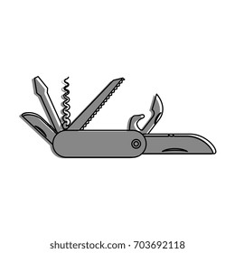 Camping Knife Tool Stock Vector (Royalty Free) 703692118 | Shutterstock