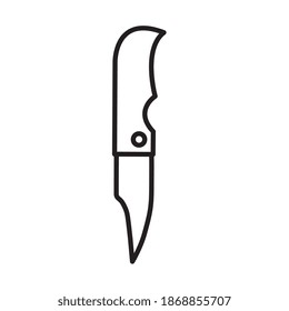 camping knife tool style line icon vector illustration design