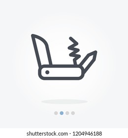 camping knife vector icon