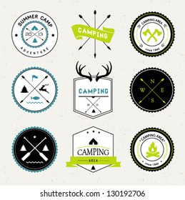 Camping Labels Set