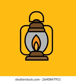 camping lamp equipment illustration vector