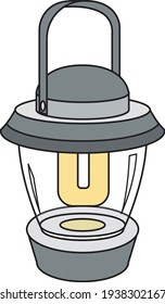 Camping lamp. An old portable lamp.