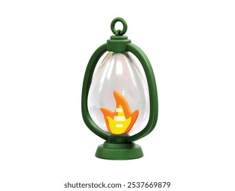 Camping Lantern 3D Icon Illustration vector