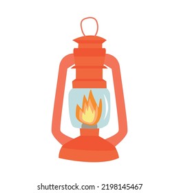 Camping Lantern Camp Lamp Icon Retro Stock Vector (Royalty Free ...