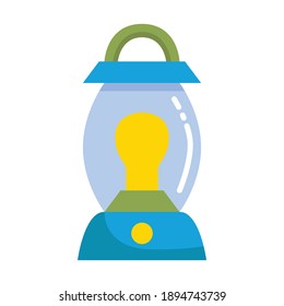 Camping Lantern Color Icon. Vector Design Illustration Sign Logo.