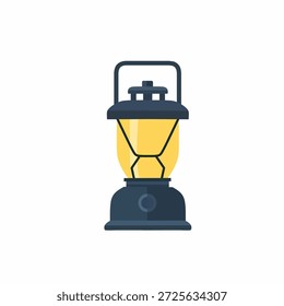 Icono de diseño plano de linterna de camping Fuente de luz de aventura al aire libre aislada