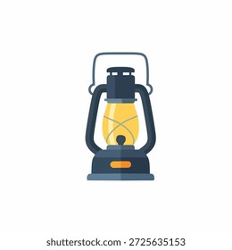 Icono de diseño plano de linterna de camping Fuente de luz de aventura al aire libre aislada