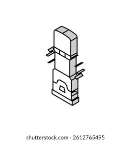 camping lantern glamping isometric icon vector. camping lantern glamping sign. isolated symbol illustration