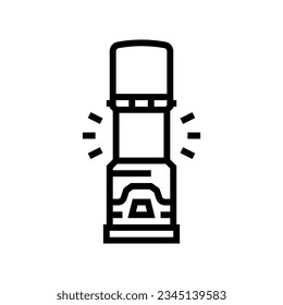 camping lantern glamping line icon vector. camping lantern glamping sign. isolated contour symbol black illustration